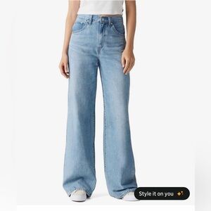 Levi's Light Blue Cinch Baggy Jeans